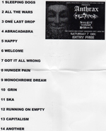 Anthrax - The Castle, Sheerness, Kent 7.12.13